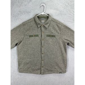 L.L. Bean Jacket Mens 2XL Reg Green Slightly Fitted Fleece Button Up Long Sleeve